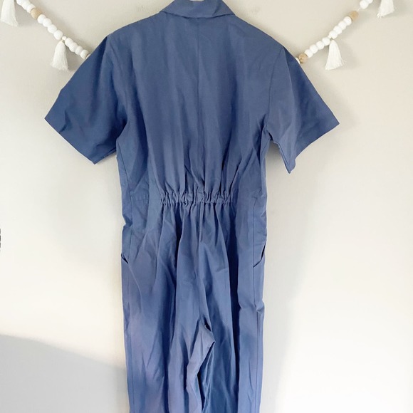 NEW Mara Hoffman Kailyn Recycled Cotton Utility Jumpsuit In Blue Size Medium - Picture 7 of 7
